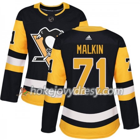 Dámské Hokejový Dres Pittsburgh Penguins Evgeni Malkin 71 Adidas 2017-2018 Černá Authentic